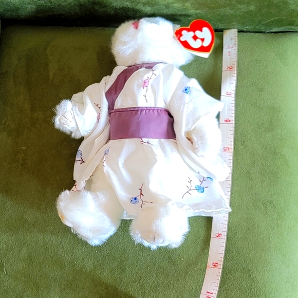 Ty Attic Treasures Suki Teddy Bear Plush Color White Size 9" NWT - Picture 9 of 9